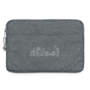 Urban Skyline Line Art - Laptop bag 13" - heather grey - Front