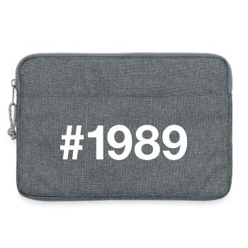 1989 geboren Geburstag 37 Jahre Retro - Laptoptasche 13" - Grau meliert - Vorne
