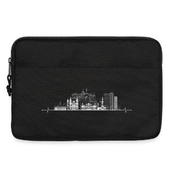 City Pulse Skyline Line Art - Laptop bag 13" - black - Front