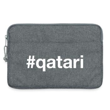 QATARI Qatar Hashtag - Laptop bag 13" - heather grey - Front