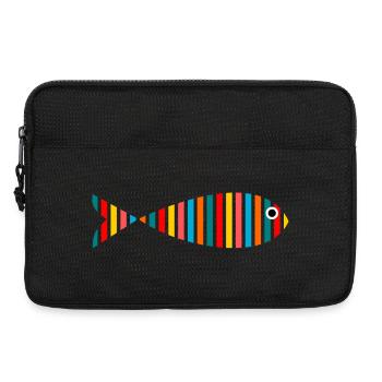 POISSON. POISSON D'AVRIL. VACANCES. ETE. HUMOUR - Sacoche pour ordinateur portable 13 pouces - noir - Devant