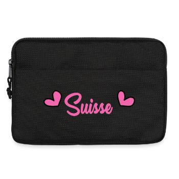 SWITZERLAND. COUNTRY. GENEVA. HUMOR. COUNTRY. FLAG - Laptop bag 13" - black - Front