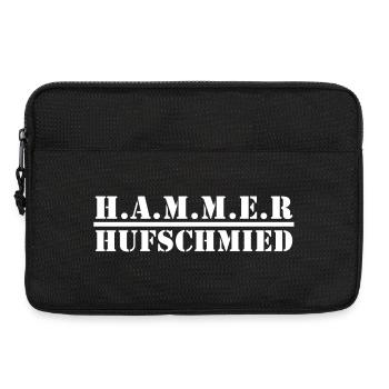 Hammer Hufschmied – Stahlhandwerk - Laptoptasche 13" - Schwarz - Vorne