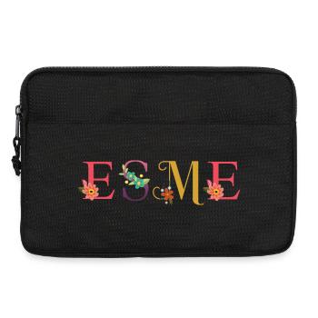 Nom ESME fleuri - Sacoche pour ordinateur portable 13 pouces - noir - Devant