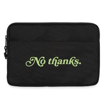 No thanks – Minimalistisches Statement - Laptoptasche 13" - Schwarz - Vorne
