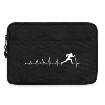 Heartbeat Running Silhouette Design - Laptoptasche 13" - Schwarz - Vorne