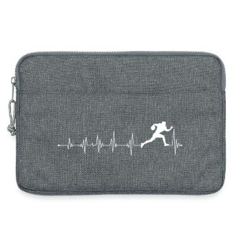 Heartbeat Running Silhouette Design - Laptoptasche 13" - Grau meliert - Vorne