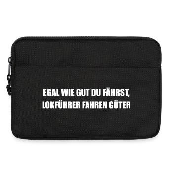 Train drivers drive goods - funny saying - Laptop bag 13" - black - Front