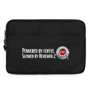 Powered by coffee, Slowed by Reviewer 2 - Laptop bag 13" - black - Front