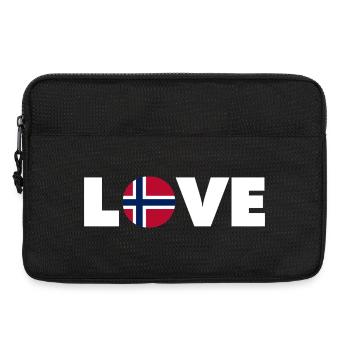 Norvège - Amour - Norge - Liebe - Norwegen - Sacoche pour ordinateur portable 13 pouces - noir - Devant