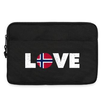 Norvège - Amour - Norge - Liebe - Norwegen - Sacoche pour ordinateur portable 13 pouces - noir - Devant