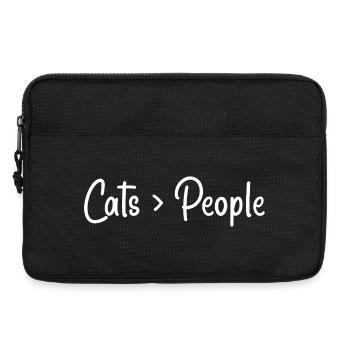 Amoureux des chats - Sacoche pour ordinateur portable 13 pouces - noir - Devant
