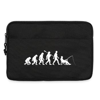 Evolution - Angler, Angeln Geschenk - Laptoptasche 13" - Schwarz - Vorne