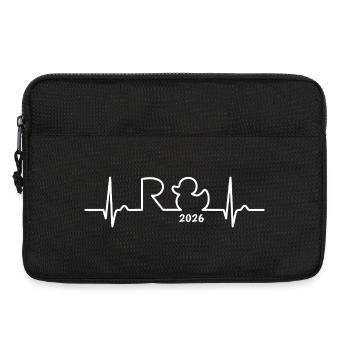 Rente 2026 Eine Legende geht in Rente - Herzkurve - Laptoptasche 13" - Schwarz - Vorne