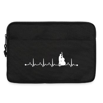 Contrebasse Heartbeat ECG Jazz et musique d’orchestre - Sacoche pour ordinateur portable 13 pouces - noir - Devant