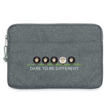 Be Different – Schwarzes Schaf - Laptoptasche 13" - Grau meliert - Vorne