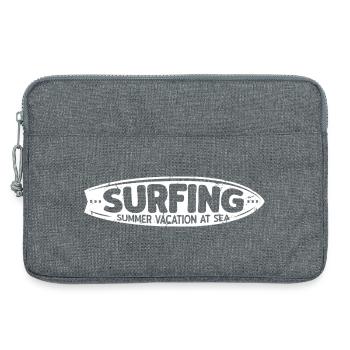 Surfing Vacances d'Été à la Mer Style Vintage - Sacoche pour ordinateur portable 13 pouces - gris chiné - Devant