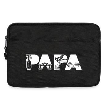 Papa Race Car Dad Wheel Racing Formula - Laptop bag 13" - black - Front