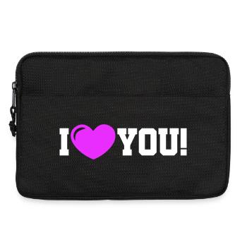 I love you - Ich Liebe Dich - Laptop bag 13" - black - Front