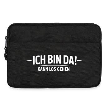 Ich bin da: Kann los gehen - Laptoptasche 13" - Schwarz - Vorne