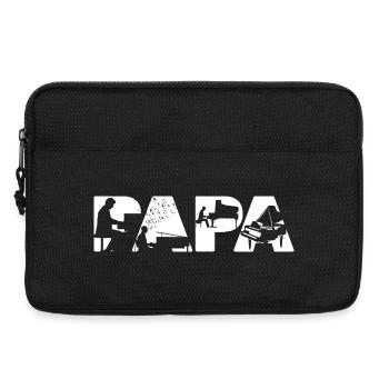 Papa Pianiste Papa Musique Claviériste - Sacoche pour ordinateur portable 13 pouces - noir - Devant