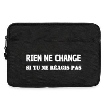 Nothing changes if you don't react - Laptop bag 13" - black - Front