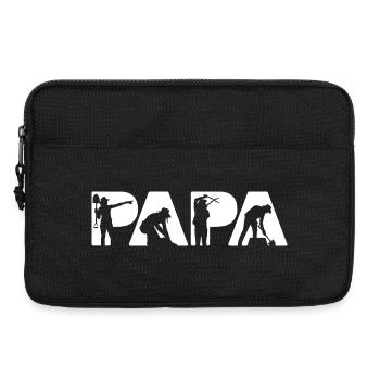Papa Landscaping Gardener Silhouette Design - Laptop bag 13" - black - Front