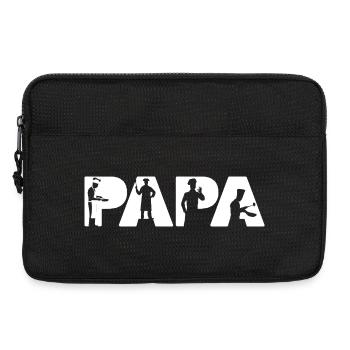 Papa Chef Cuisine King Chef Chef Design - Sacoche pour ordinateur portable 13 pouces - noir - Devant