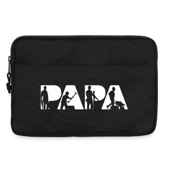 Bauarbeiter Papa stolzer Bauunternehmer Papa - Laptoptasche 13" - Schwarz - Vorne