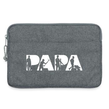 Ouvrier du bâtiment Papa Papa Fier Constructeur - Sacoche pour ordinateur portable 13 pouces - gris chiné - Devant
