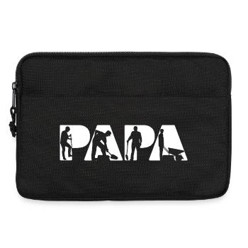 Silhouette du Papa Ouvrier Agricole Jardinier - Sacoche pour ordinateur portable 13 pouces - noir - Devant