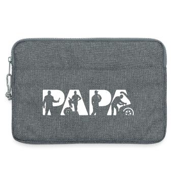 Papa Mechanic Car Garage Father's Day - Laptop bag 13" - heather grey - Front