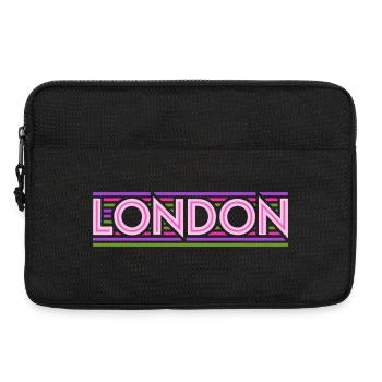 London Neon Typography Lines - Laptop bag 13" - black - Front