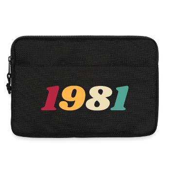 1981 Geschenk 1981 Geburtstag 1981 Rückblick 1981 - Laptoptasche 13" - Schwarz - Vorne