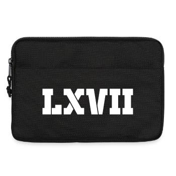 67 - Siebenundsechzig Zahl 67 Römisches LXVII Meme Sechs Se - Laptoptasche 13" - Schwarz - Vorne