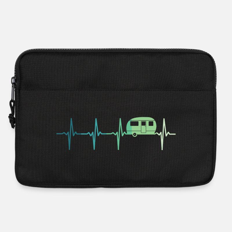 Karawanenherzschlag Camping Wohnwagen - Laptoptasche 13" - Schwarz