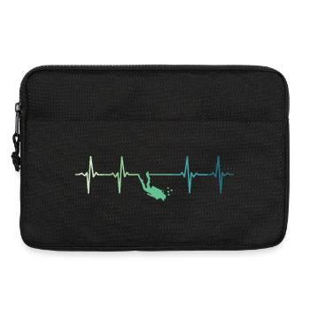 battement de coeur plongeur plongée diver  - Sacoche pour ordinateur portable 13 pouces - noir - Devant