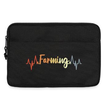 Landwirt Herzschlag - Laptoptasche 13" - Schwarz - Vorne