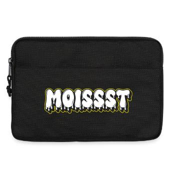 Moist Fat Font Wortzeichen - Laptoptasche 13" - Schwarz - Vorne