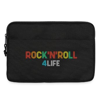 Rock'N'Roll 4 Life Retro Neon-Text - Laptoptasche 13" - Schwarz - Vorne