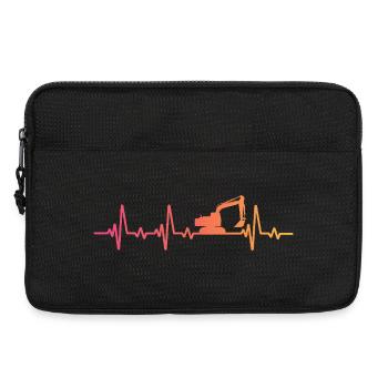 Sunset Heartbeat Baubagger - Laptoptasche 13" - Schwarz - Vorne