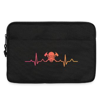 Firefighter Sunset Heartbeat Firefighter - Laptop bag 13" - black - Front