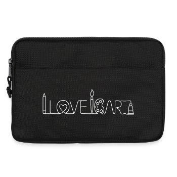 I Love Art Minimalist Painter Monoline - Laptop bag 13" - black - Front