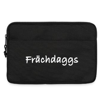 Frächdaggs - Sachsen Slang - sächsisch - Laptoptasche 13" - Schwarz - Vorne