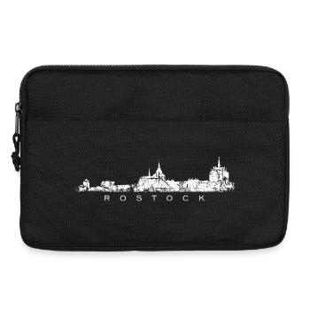 Rostock Skyline (Vintage Weiß) - Laptoptasche 13" - Schwarz - Vorne