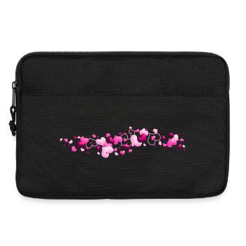 Pink Hearts Liebesverbindung - Laptoptasche 13" - Schwarz - Vorne