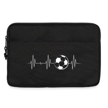soccer heartbeat puls ekg fußball kicker - Laptoptasche 13" - Schwarz - Vorne
