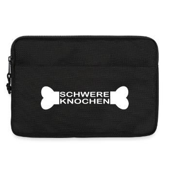 Schwere Knochen - T-Shirt Design - weiß - Laptoptasche 13" - Schwarz - Vorne
