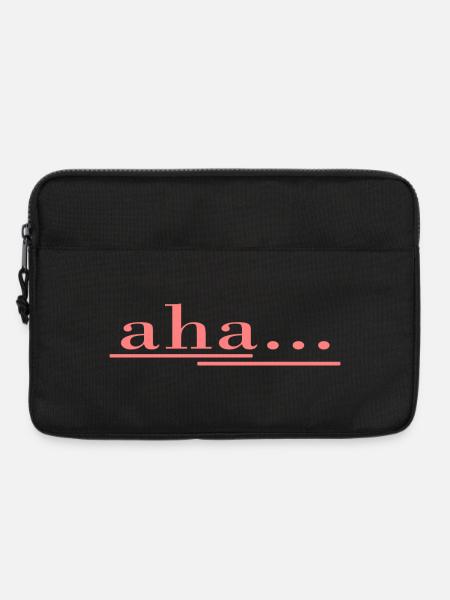 aha... that's how it works! Saying, fun, fresh design - Laptop bag 13" - black