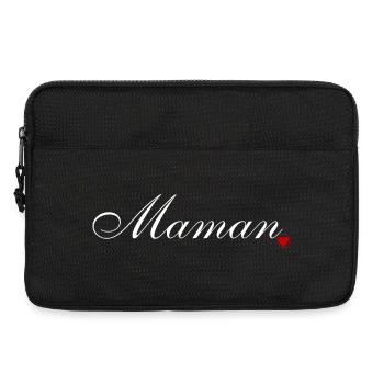 Maman et coeur. Amour pour maman - Sacoche pour ordinateur portable 13 pouces - noir - Devant